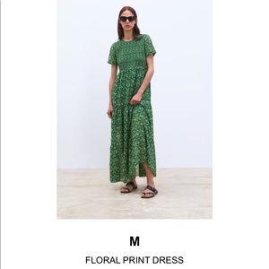 Floral Green Zara Maxi Dress